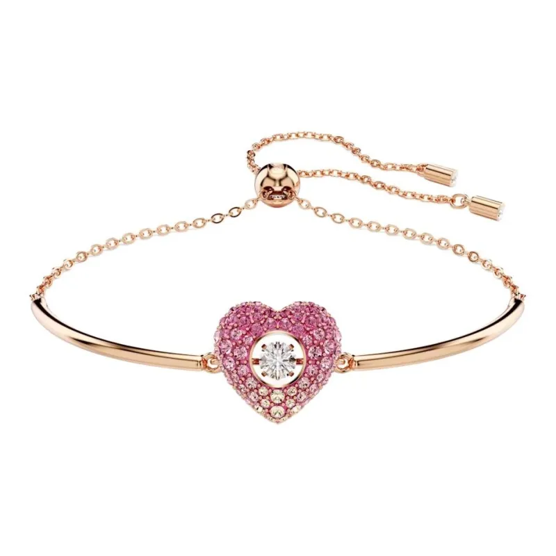 Swarovski Synthetic Cubic Zirconia Faux Crystal Rose Gold-Tone Plated Bracelets Women's Rose Gold-0
