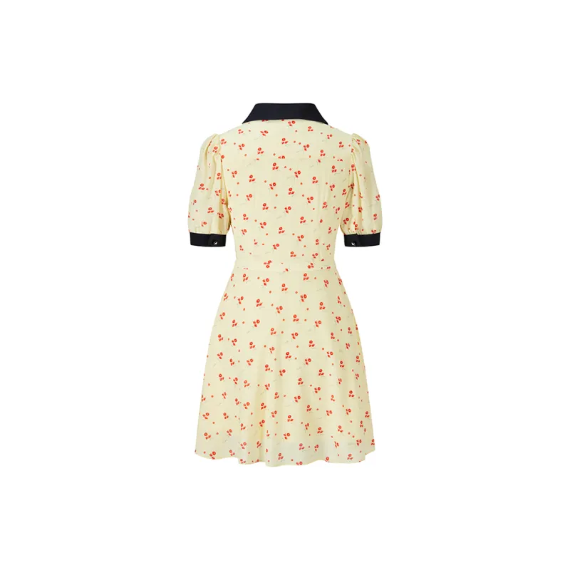 HERLIAN Short Sleeved Dress Women's Yellow-1