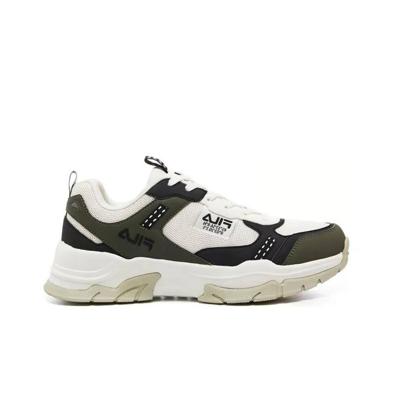 FILA Sash Durable Breathable Low-Top Running Shoes Men's White Green-1