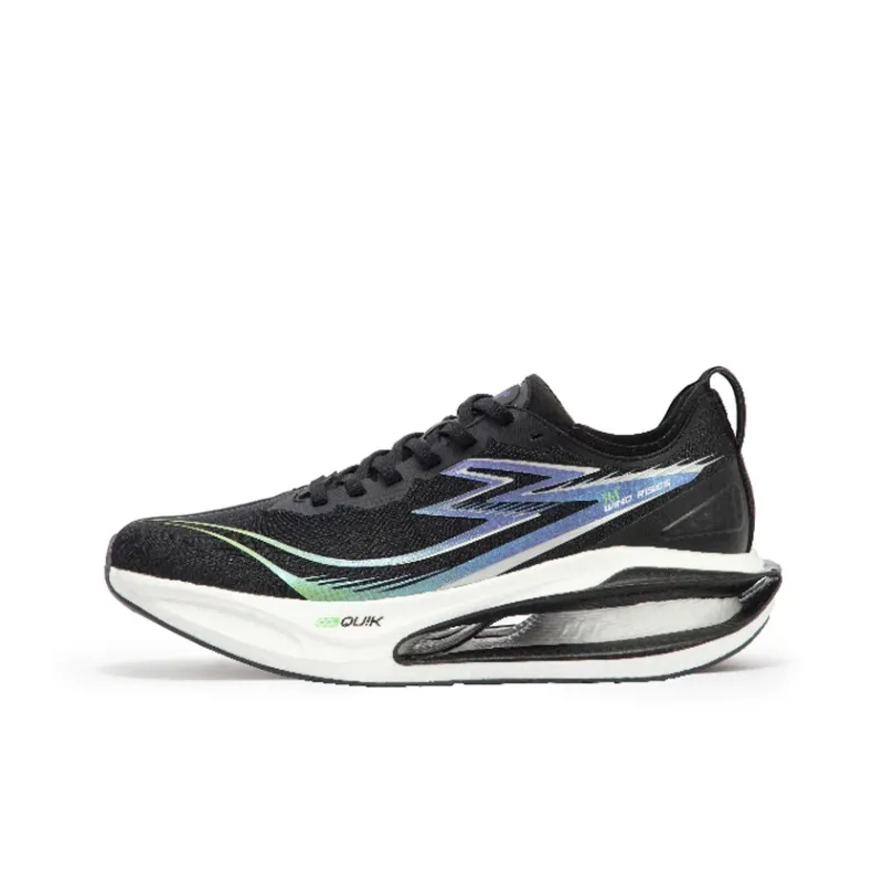 361° Cushioning Anti-Slip Wear-Resistant Breathability Low-Top Running Shoes Men's Black Purple-0