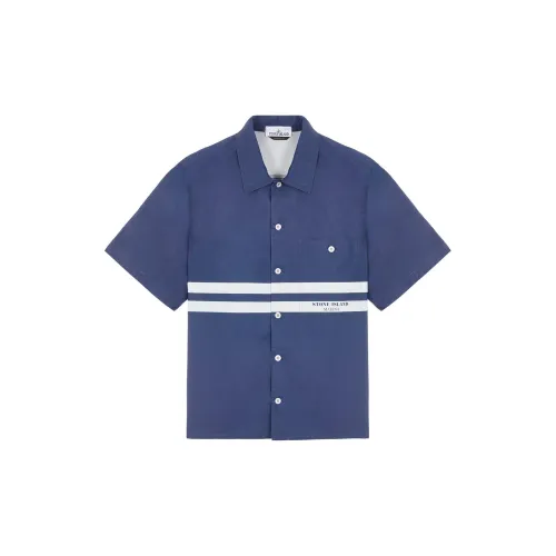 STONE ISLAND Marina Shirts Men Blue