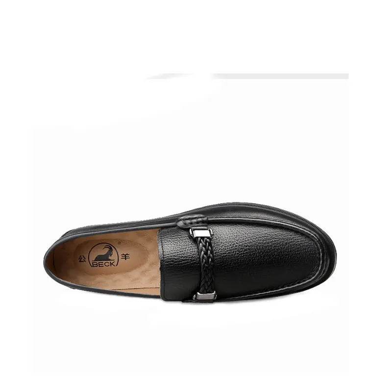BECK Dress Shoes Men Low Top Brown/Black-3