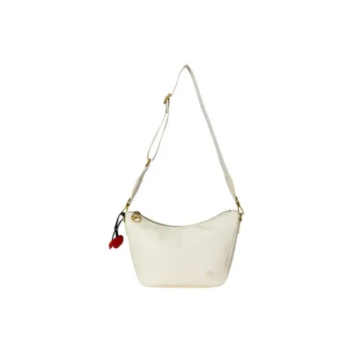Anta Polyurethane Crossbody Bag Shoulder Bag Regular Unisex Pearl White