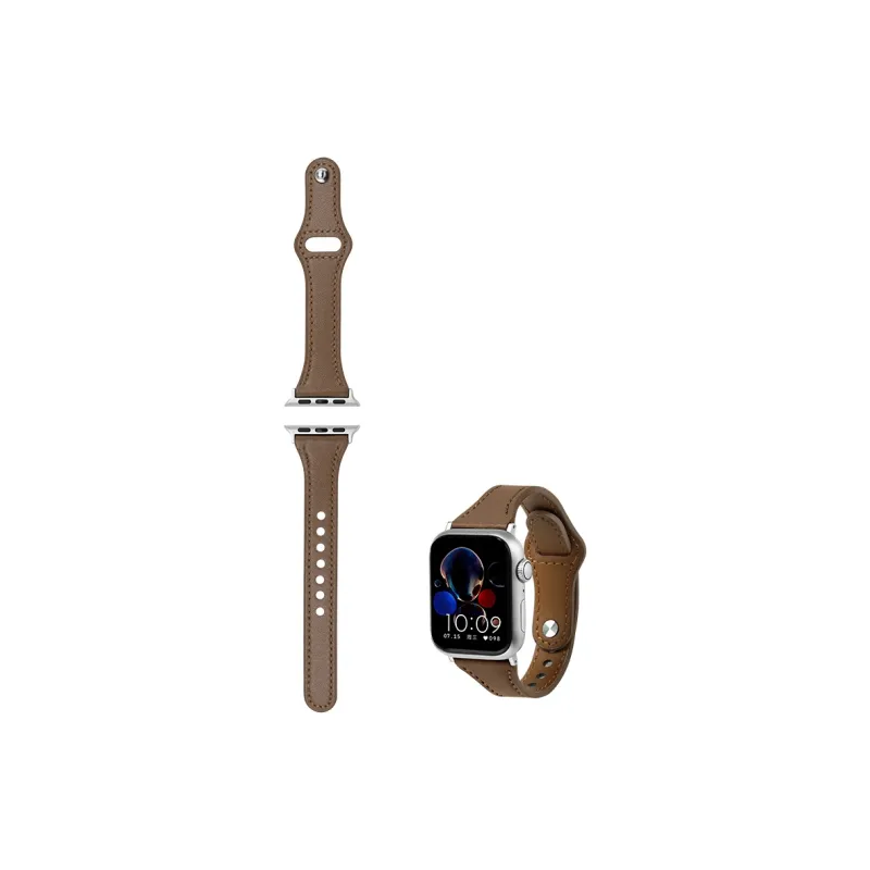 SHIRUI Small Round Pendant Accessories Genuine Leather Strap Watch Bands 38/40/45/ Unisex-42