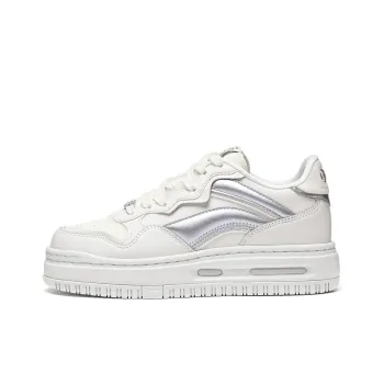 LiNing Future C1 Slip Resistant Cushioning Low Top Skateboard Shoes Women's White Silver