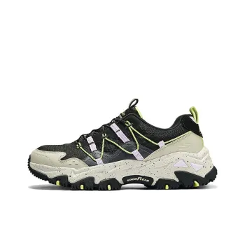 Skechers Cushioning Wear Resistant Low Top Outdoor Shoes Women's Black Green