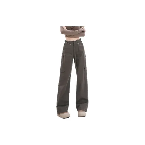 La Chapelle Cargo Pants Women's Gray Brown