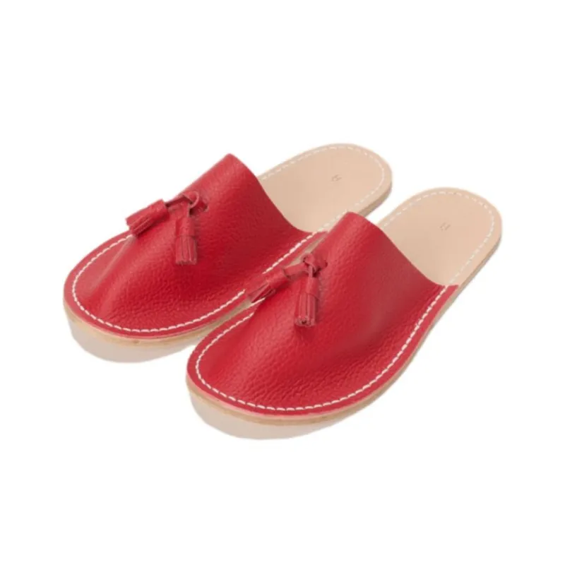 Hender Scheme Rubber Sole Wrap-toe Slippers Unisex Red-3