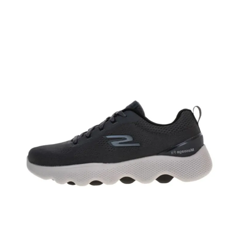Skechers Go Walk Massage Fit Cushioning Wear-Resistant Low-Top Casual Shoes Men's Black-0