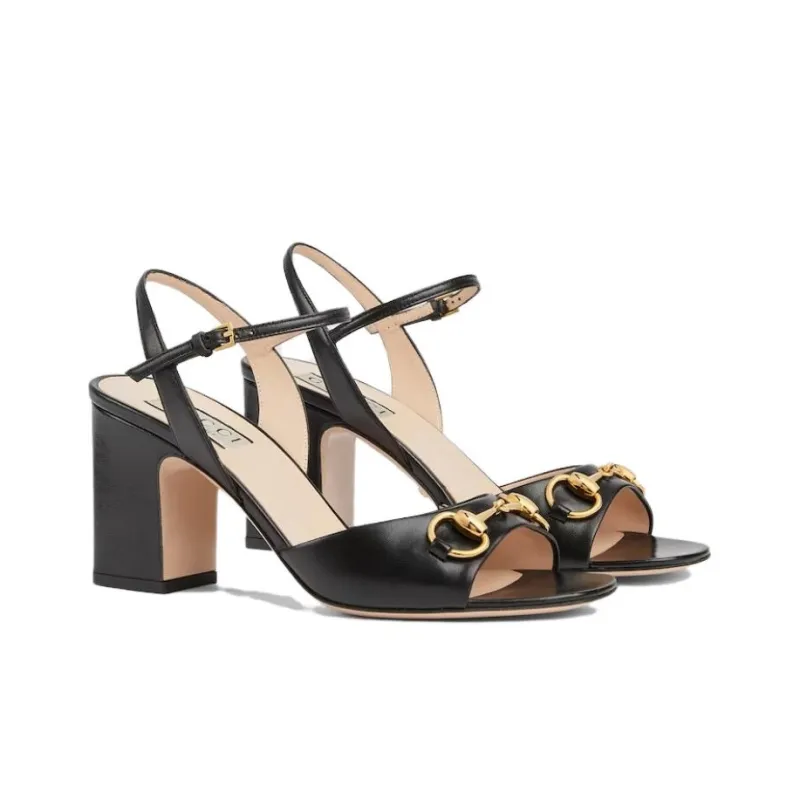 GUCCI 85mm Horsebit Leather Pumps-2