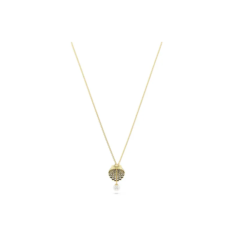 Swarovski Idyllia Gold-Tone Plated Faux Crystal Faux Pearl Necklaces Women's Gold-0