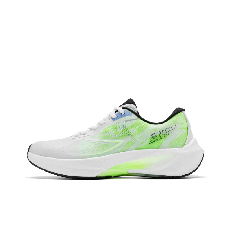 QIAODAN Flying Shadow 4.0 Durable Breathable Low Top Running Shoes Men's White Green-0