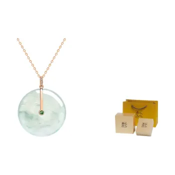 With The Heart Of The Jade Glutinous Jade Jadeite Necklaces Women's