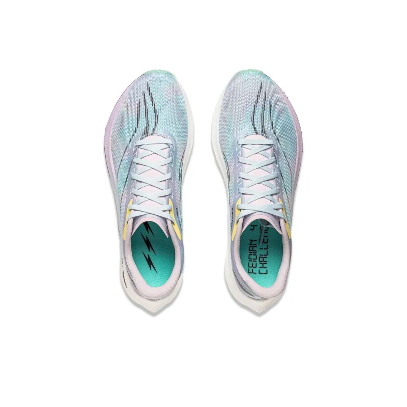 LINING Feidian 4 Challenger Running Shoes Men Low Top Mist Purple/Vero Rose Purple/Fluorescent Ice Cyan-3