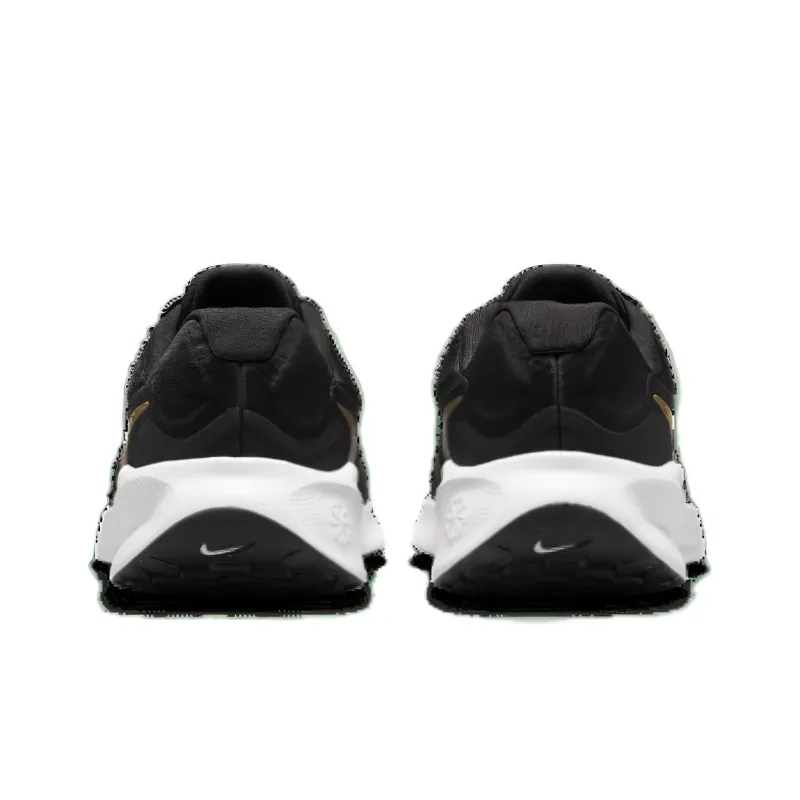 Nike Revolution 7 Black White Metallic Gold Women's-3