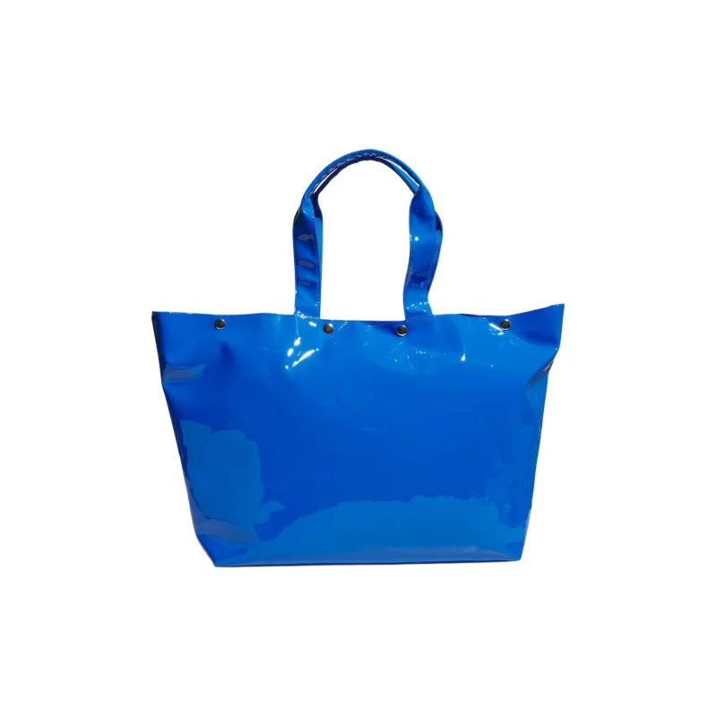 Adidas Originals Polyurethane Tote Bag Shopping Bag Shoulder Bag Handbag Regular Women's Bird Feather Blue-2