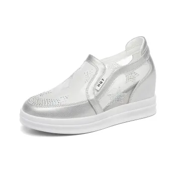 RED DRAGONFLY High Heels Women's Low-Top Silver