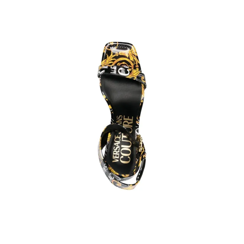 VERSACE JEANS Fiona Strap Sandals Women's Black-4