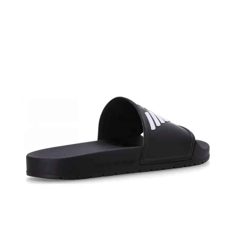 EMPORIO ARMANI Logo-embossed Ridged-sole Slides-3