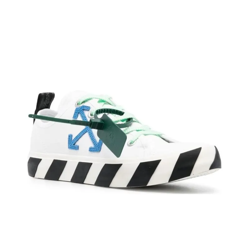 OFF WHITE Hybrid Low Vulcanized Canvas White Navy Blue-2