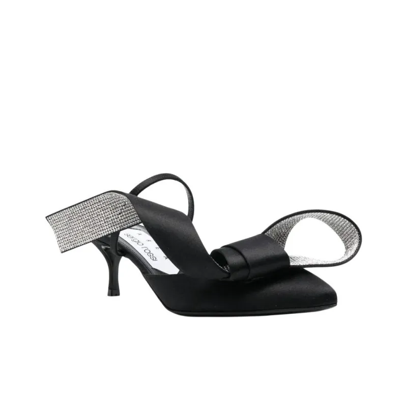 SERGIO ROSSI Marquise Bow Embellished Pumps-2