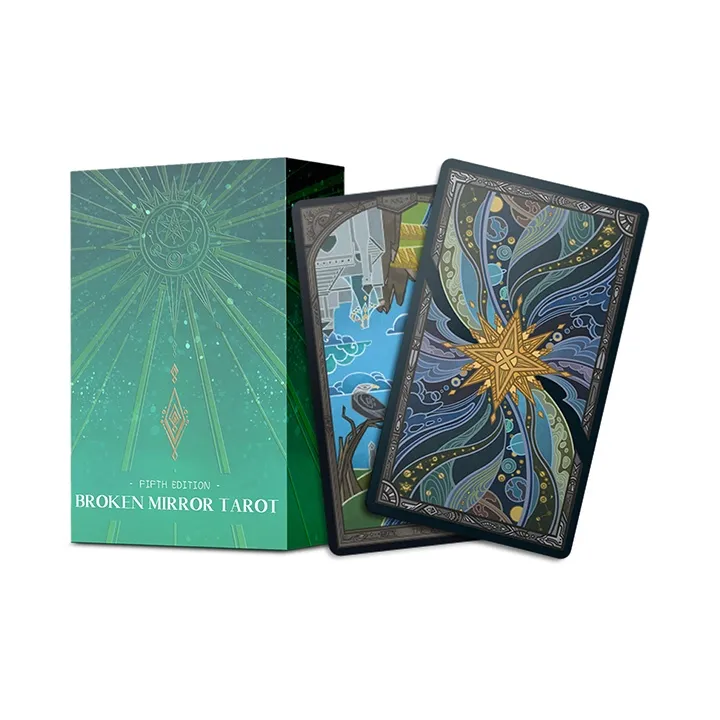 WohStudios Broken Mirror Tarot V Laser Edition By Kuroda Black Core Paper, Fifth Edition, Tarot Board Games-5