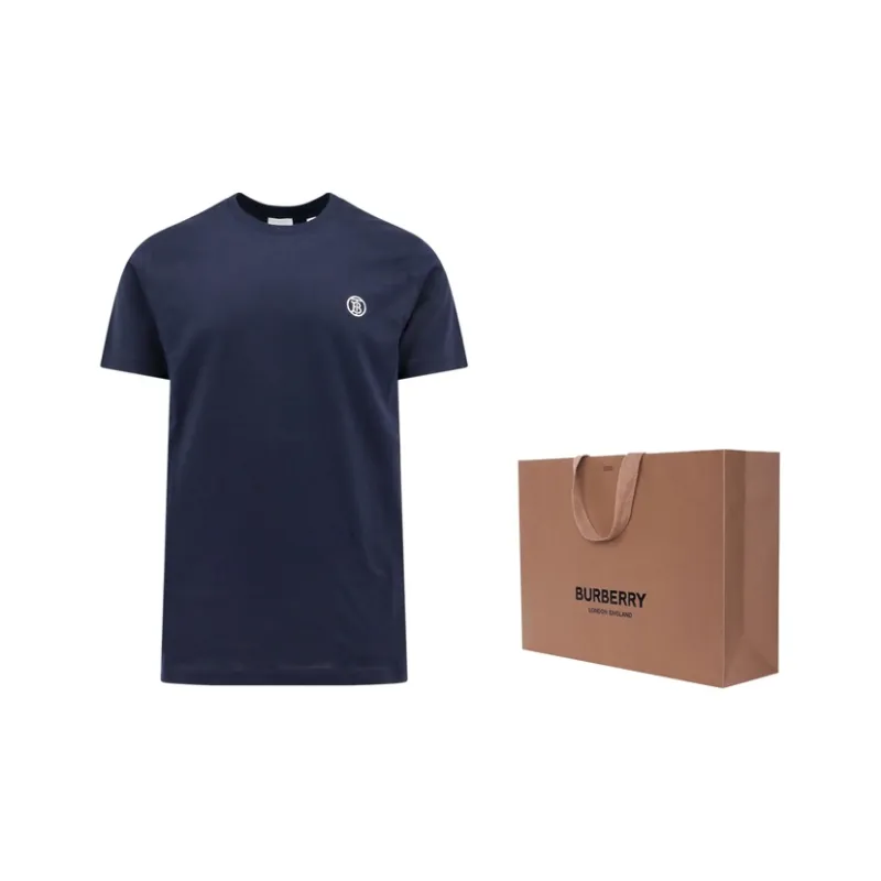 Burberry Logo Embroidered Crewneck T Shirt-2