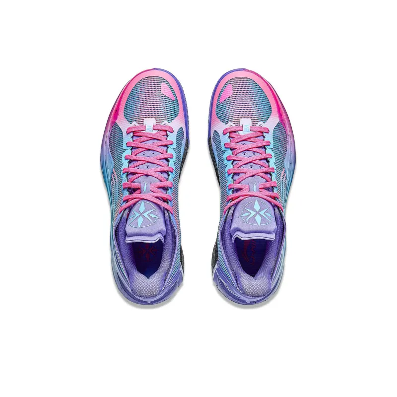 LiNing Blade 4V2 Cushioning Slip Resistant Lightweight Rebound Low Top Performance Basketball Shoes Men's Blue Purple-2