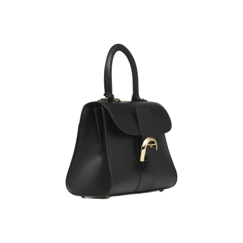 Delvau Calfskin One Shoulder Handbags Women's Black-2