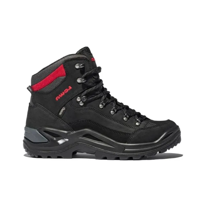 Lowa GTX Cushioning Wear Resistant Low Top Outdoor Shoes Men's Black Red-1
