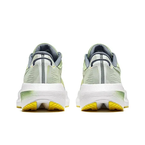 Saucony Triumph 21 Cushioning Breathable Low Top Training Racing Running Shoes Women's White Green-3