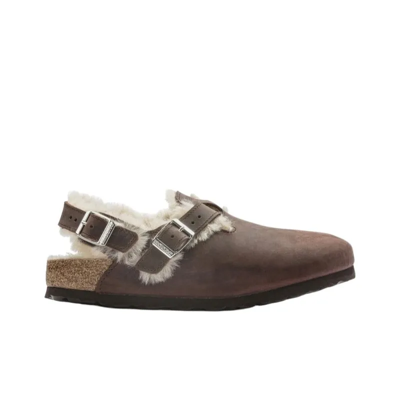 Birkenstock Tokio Shearling Oiled Leather 'Habana' Women's-1