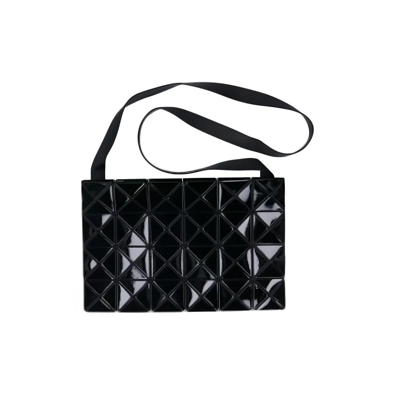 ISSEY MIYAKE PVC Laptop Bag Handbag Crossbody Bag Medium Size Women's Black-1