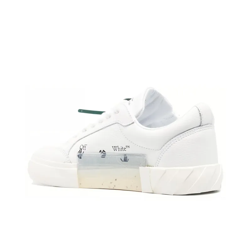 OFF WHITE Vulcanized Stylish Skateboarding Shoes Women's White-3