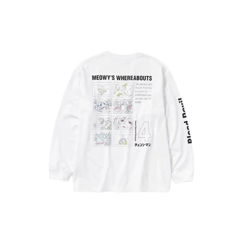 UNIQLO X Chainsaw Man Co branded Series T Shirts Unisex White-1