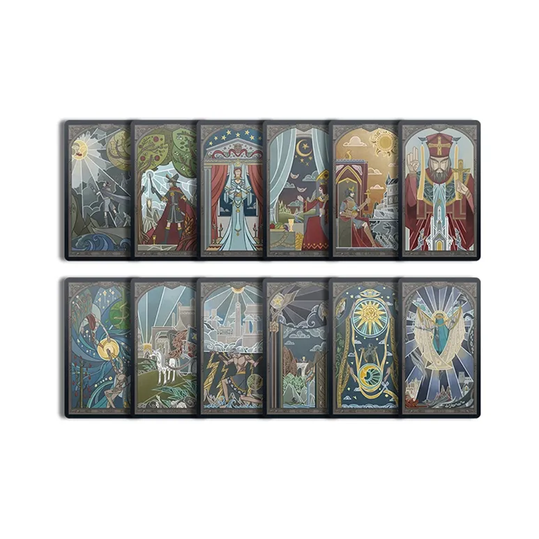 WohStudios Broken Mirror Tarot V Laser Edition By Kuroda Black Core Paper, Fifth Edition, Tarot Board Games-7
