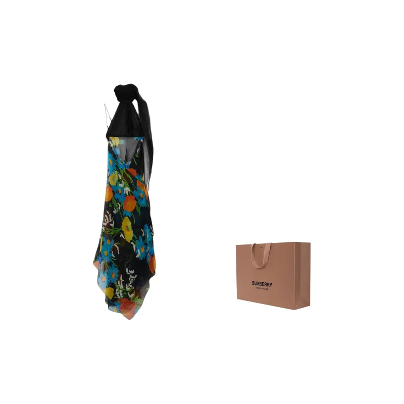 Burberry FW24 Sleeveless Dress Women's Yellow Jade Color-2