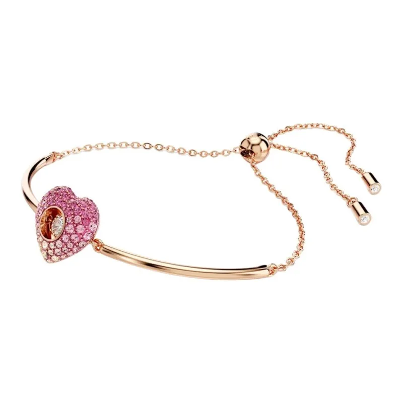 Swarovski Synthetic Cubic Zirconia Faux Crystal Rose Gold-Tone Plated Bracelets Women's Rose Gold-1