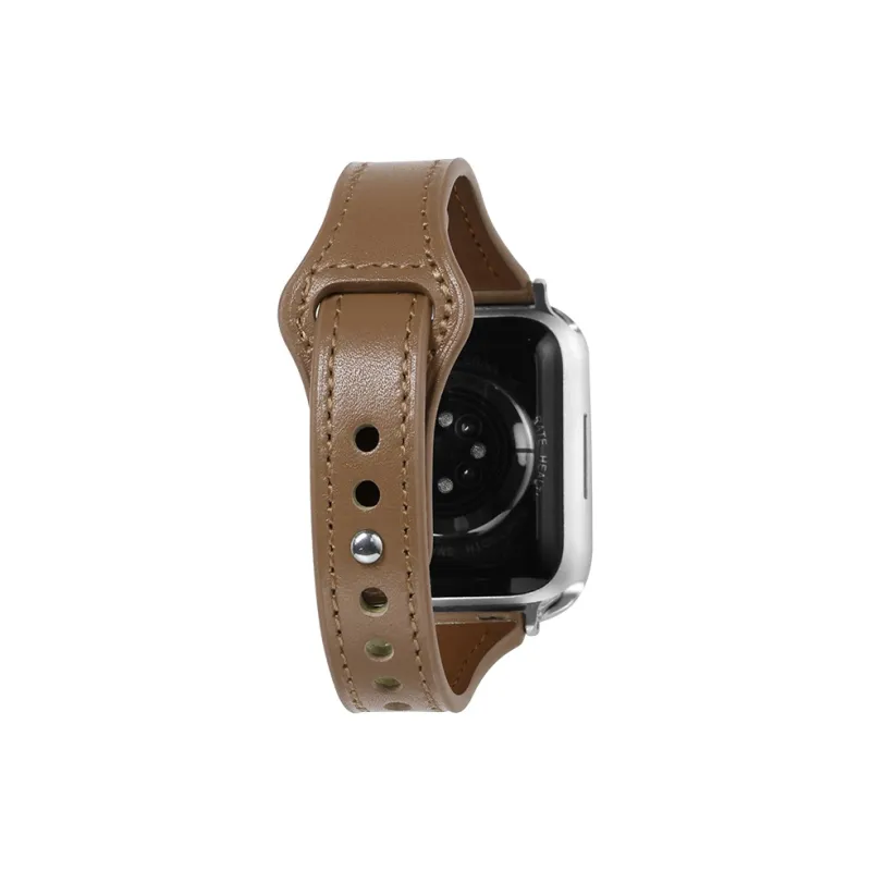 SHIRUI Small Round Pendant Accessories Genuine Leather Strap Watch Bands 38/40/45/ Unisex-44