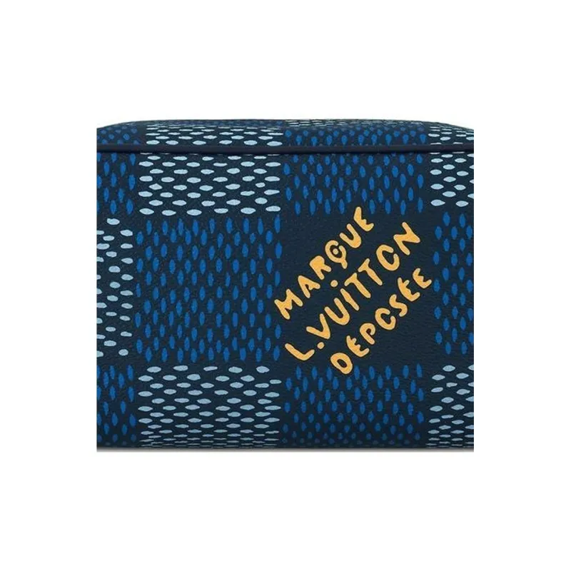LOUIS VUITTON Locket Dopp Kit Damier Heritage Blue-6