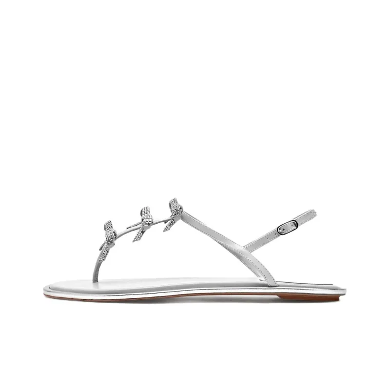 René Caovilla Rhinestone-embellished Leather Sandals-0