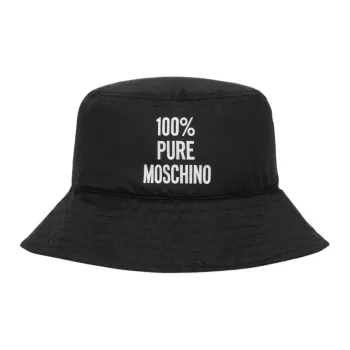 MOSCHINO Nylon Polyamide Viscose Bucket Hats Women's Black