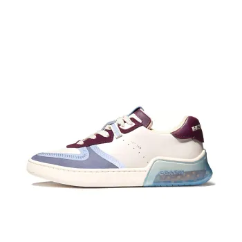 COACH Court CitySole Low Top Skateboard Shoes Women's White Blue Brown