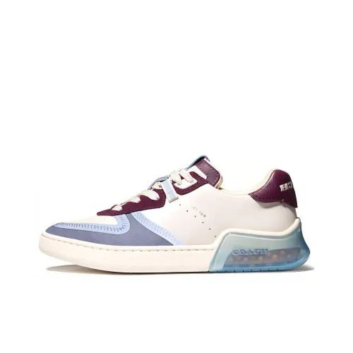 COACH CitySole Skateboard Shoes Women's Low-Top White/Blue/Brown