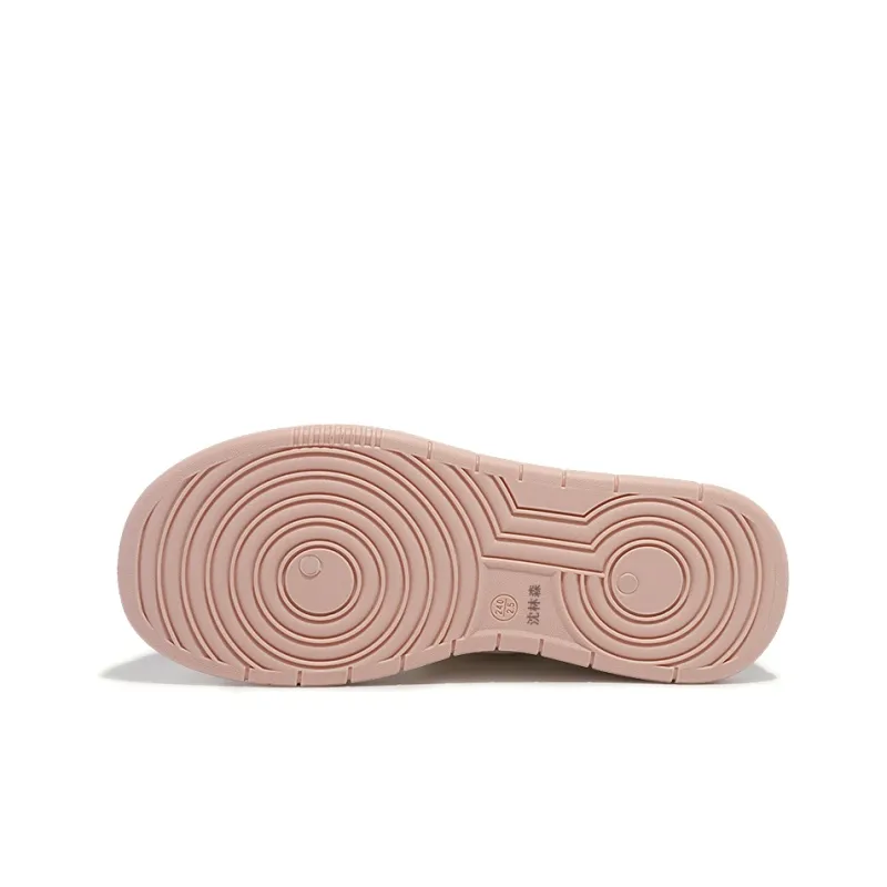 Shen Linsen Thermal Slip Resistant And Abrasion Resistant Low Top Skateboard Shoes Women's Beige Pink-6