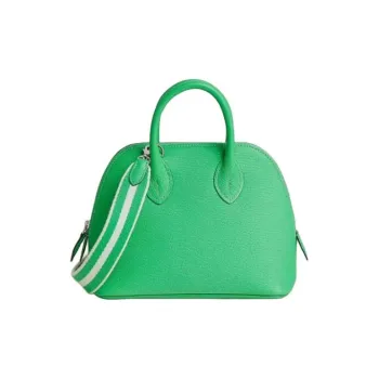 HERMES Bolide Mysore Goat Skin Bowling Bag Shoulder Bag Crossbody Bag Handbag Mini Women's 0Z Vert Comics Comic Green