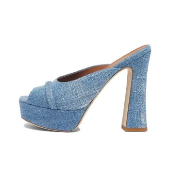 Malone Souliers YASMIN Slide Slippers 12.5cm Women's Blue