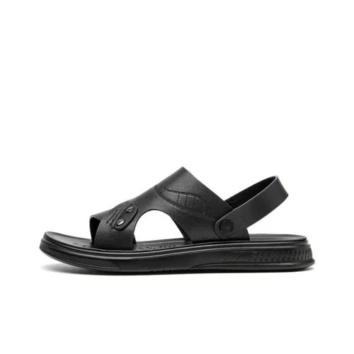 Spider King Beach Sandals Men Black