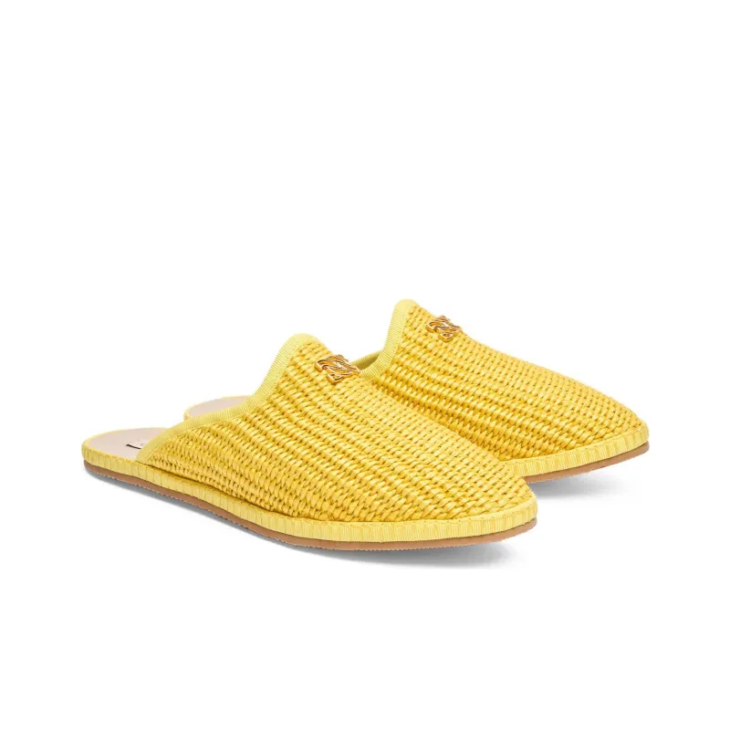 Casadei Capalbio Raffia Slippers-2