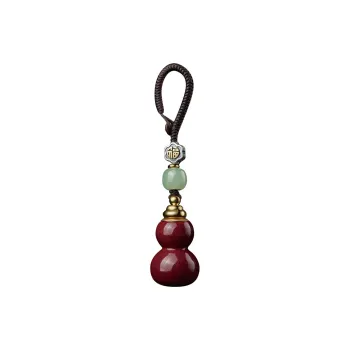 Moonstone Edge Reconstructed Cinnabar Jade Pendants Unisex